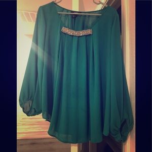 Green blouse